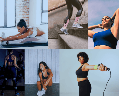 Look Good, Feel Good fitness apparel. cover photo collage