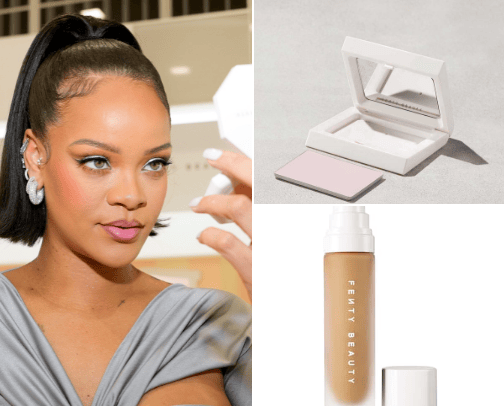 Fenty makeup cover photo collage