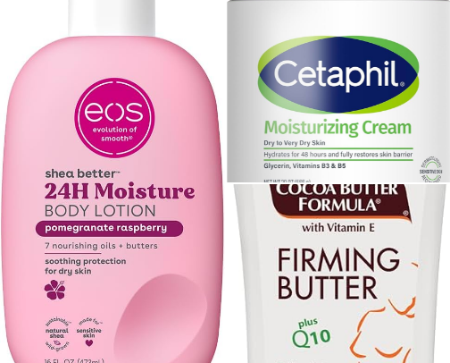 Body lotion, butters etc... cover photo collage