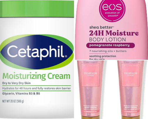 Body lotion, butters etc... cover photo collage