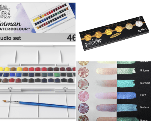 Watercolor Supplies cover photo collage