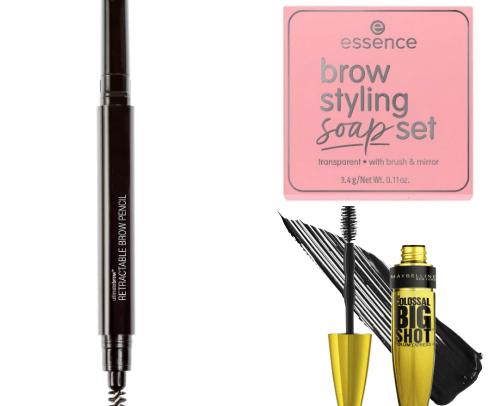 eyebrows/mascara cover photo collage