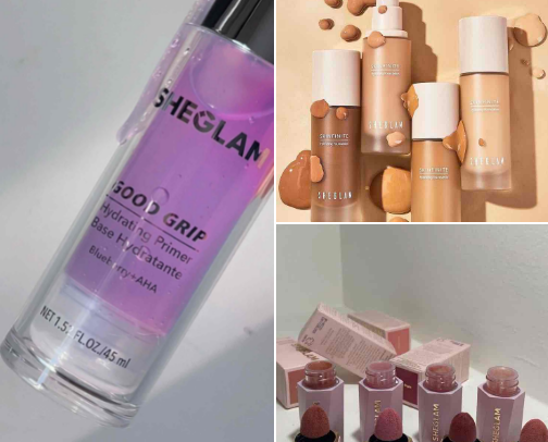 My full face with sheglam cover photo collage
