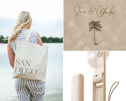 Beach Destination Wedding Welcome Bags cover photo collage