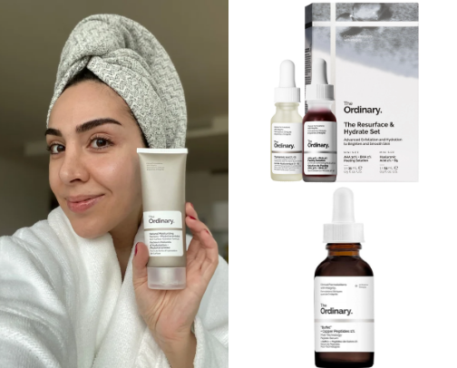 The Ordinary collection -Skin care cover photo collage