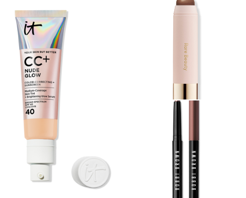 Soft glam and glowy makeup cover photo collage