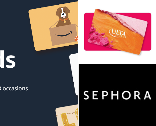 Gift cards cover photo collage