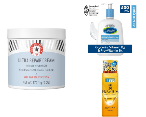 Eczema friendly skin care for Acne Prone Skin on a Budget cover photo collage