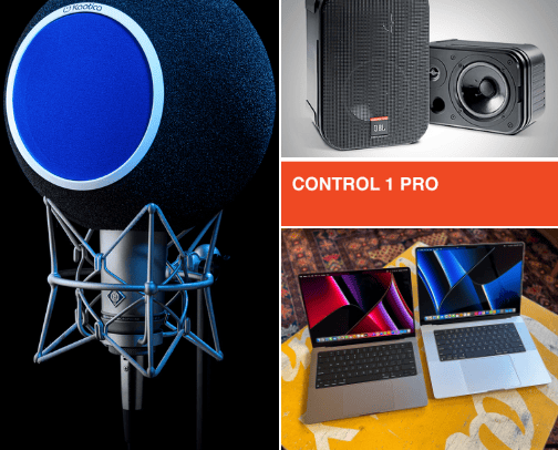 Recording equipment cover photo collage