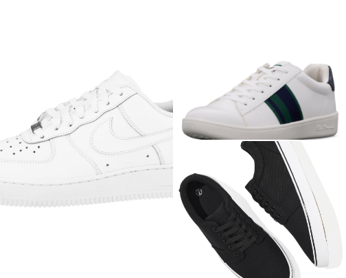Clasic lifestyle everyday sneakers cover photo collage