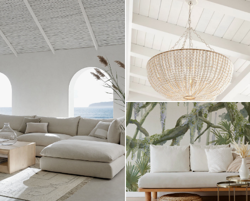 Finishes and furnishings for a Southern Coastal Concept Home cover photo collage