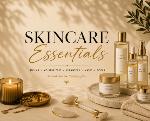Skincare Essentials cover photo collage
