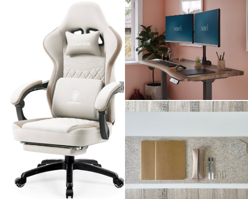 My Desk | Recs for Small, Minimalist Home Office ☁️ cover photo collage