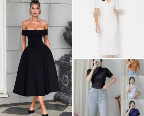 Dress for women elegant cover photo collage
