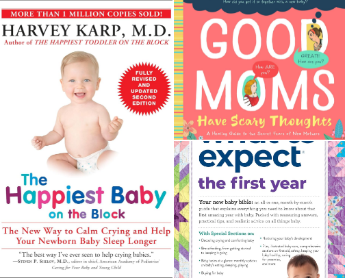 Books for New Moms — What Actually Helped Me Through Pregnancy & Postpartum cover photo collage