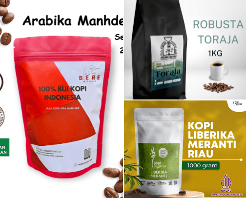a selection of good quality coffee from Indonesia cover photo collage