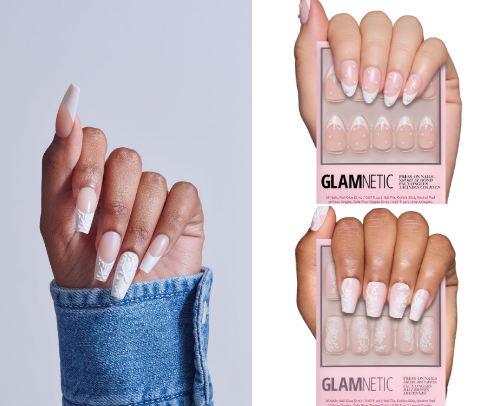 pretty AND affordable bridal press on nails👰🏼‍♀️ cover photo collage