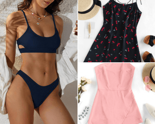 Zaful bikinis and dresses cover photo collage