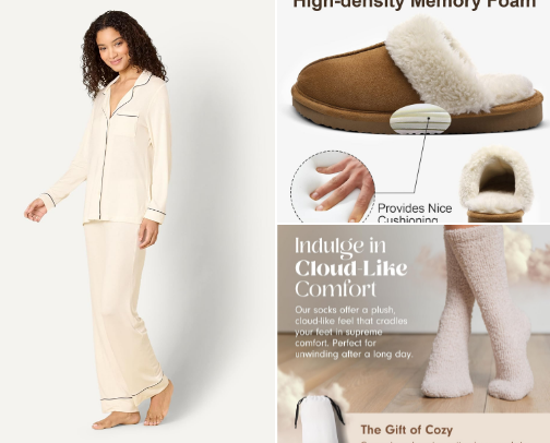 Amazon: Cozy Night-In Essentials cover photo collage