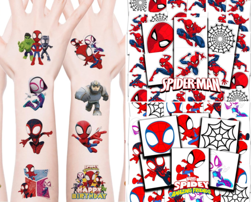 Spider-Man Temporary Tattoos cover photo collage