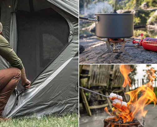 Gear Up For Adventure: The Ultimate Camping Essentials cover photo collage