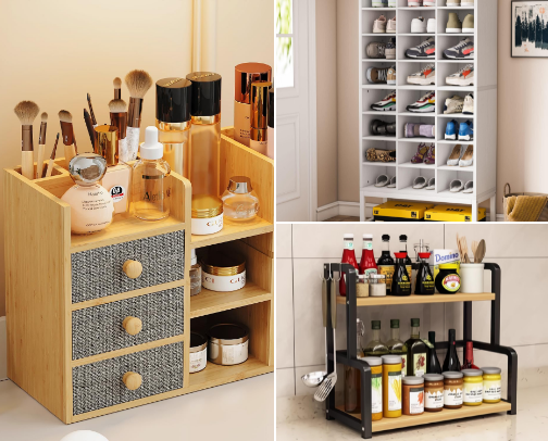 Organizers inside your home cover photo collage