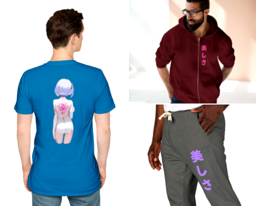 Beauty of the Back Tattoo: Anime Girl Designs cover photo collage