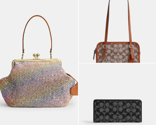 Sparkly COACH Staples cover photo collage