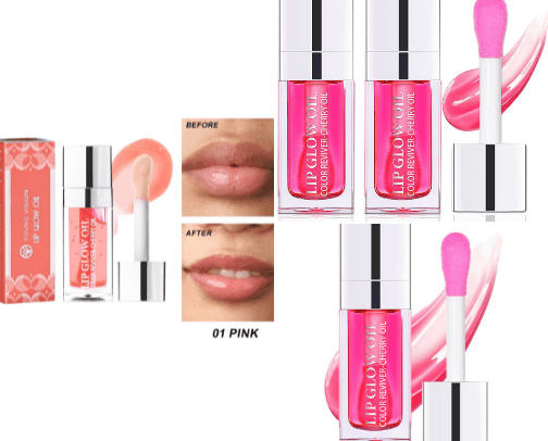 Lip gloss cover photo collage