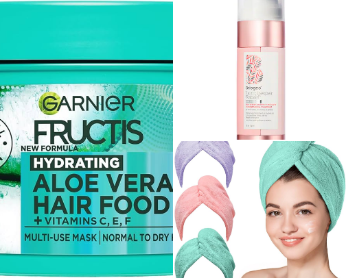 Favorite hair products for wash and growth cover photo collage