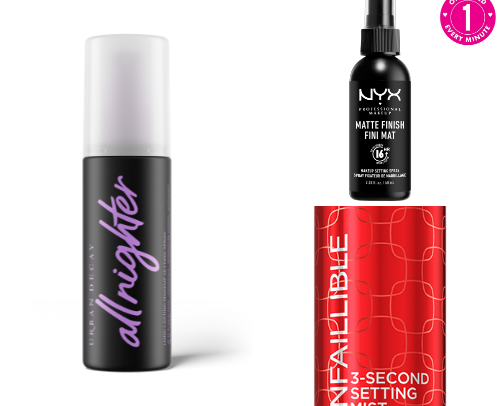 Setting sprays that Lock makeup in even on the oiliest skin cover photo collage