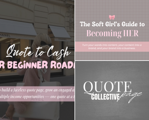 The Girl’s Guide to Making Money Online 🎀 cover photo collage