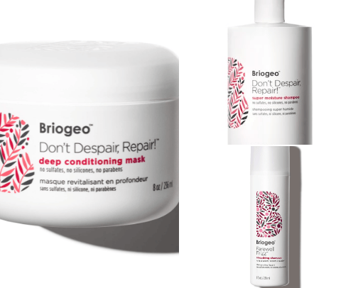 Haircare products cover photo collage