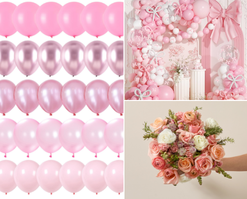 Pink Aesthetic Essential Party Celebration cover photo collage
