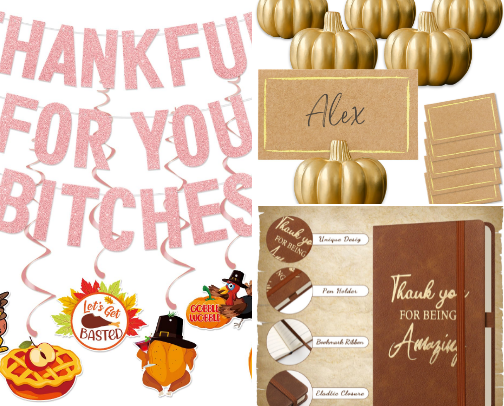 Happy Friendsgiving cover photo collage