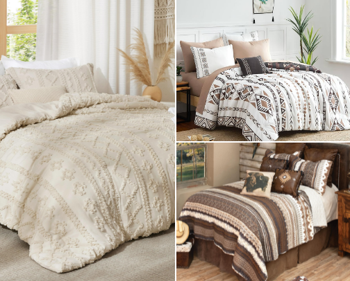 Rustic/Boho/Southwestern/Ranch House  Bedding cover photo collage