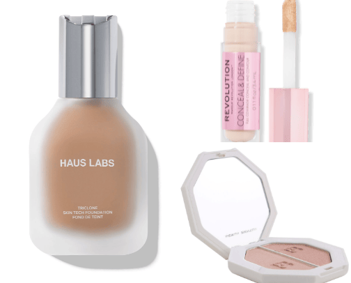 Makeup products for everyone, high-end and budget-friendly cover photo collage