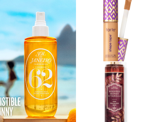 my favorite everyday makeup & body products!🤍 cover photo collage