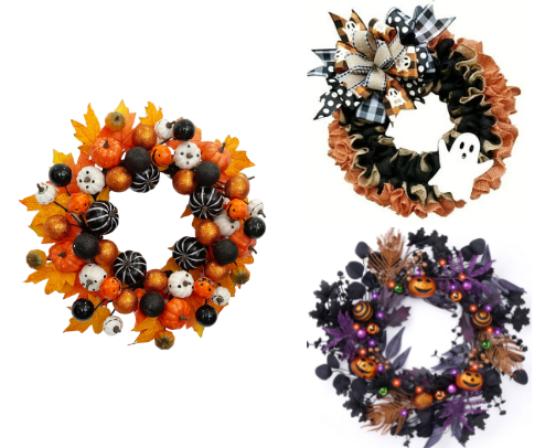 Best Halloween Wreaths for Front Door Décor 2025 🎃👻🍂 cover photo collage