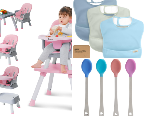 Mess-Free Mealtime: Baby Feeding Essentials for Stress-Free Eating! cover photo collage