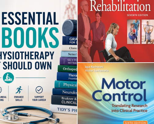 25 Essential Books Every Physiotherapy Student Should Own cover photo collage