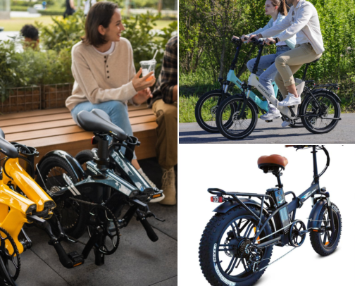Folding e-bikes for car trips and small apartments cover photo collage