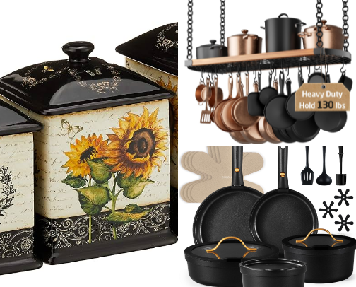 Dark Cottagecore Kitchen Finds for a Cozy, Collected Home cover photo collage