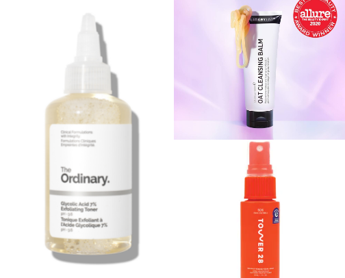 My go to skin care products✨ cover photo collage