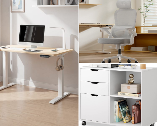 Work From Home Essentials for Small Spaces cover photo collage