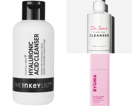 Acne safe skincare cover photo collage