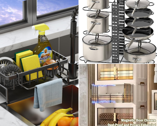 Kitchen organizer cover photo collage