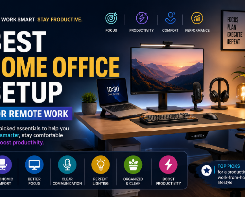 🏡 Best Home Office Setup for Remote Work (2026 cover photo collage