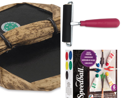 Art supplies (Mostly Printmaking...hehe) cover photo collage