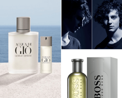 Cologne and perfume cover photo collage